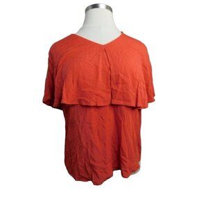 Chico's Size L Large (2)  Short Sleeve Seam Flutter Top Blouse NWT  $79